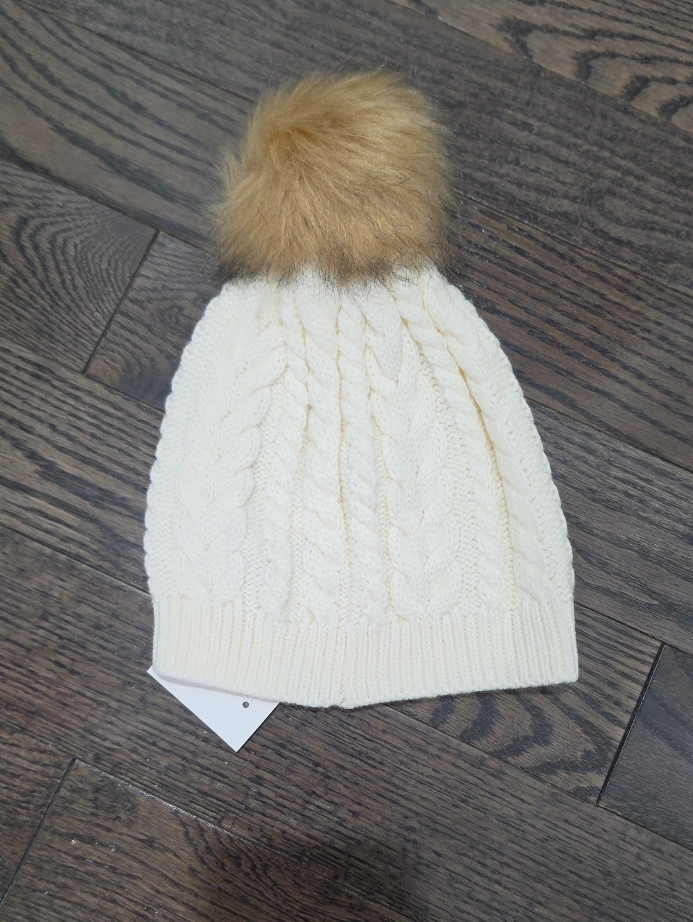NWT J. Crew Ivory Cable Knit Beanie